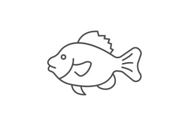 Kurbağa balığı, vektör, piksel mükemmel, illüstratör dosyası