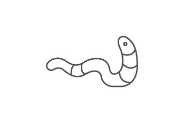 Tüylü Solucan, vektör, piksel mükemmel, illüstratör dosyası