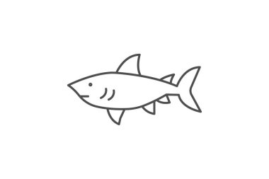 Köpek balığı, vektör, piksel mükemmel, illüstratör dosyası