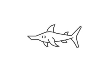 Sawfish, vektör, piksel mükemmel, illüstratör dosyası