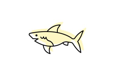 Köpekbalığı, vektör, piksel mükemmel, illüstratör dosyası