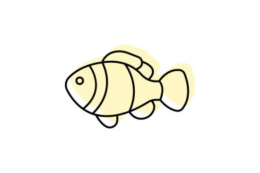 Palyaço balığı, vektör, piksel mükemmel, illüstratör dosyası