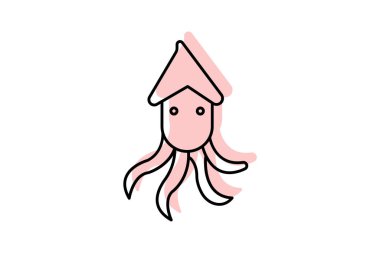 Kalamar, vektör, piksel mükemmel, illüstratör dosyası