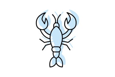 Istakoz, vektör, piksel mükemmel, çizer dosyası