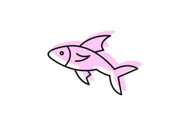 Uçan Balık, vektör, piksel mükemmel, illüstratör dosyası