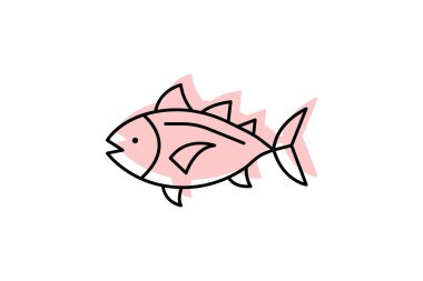 Ton balığı, vektör, piksel mükemmel, çizer dosyası