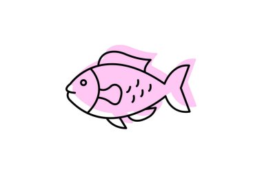 Papağan balığı, vektör, piksel mükemmel, illüstratör dosyası