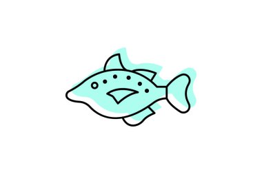 Tetikleyici balık, vektör, piksel mükemmel, illüstratör dosyası