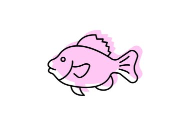 Kurbağa balığı, vektör, piksel mükemmel, illüstratör dosyası