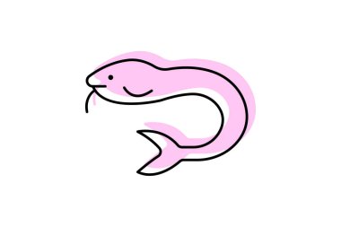 Hagfish, vektör, piksel mükemmel, illüstratör dosyası