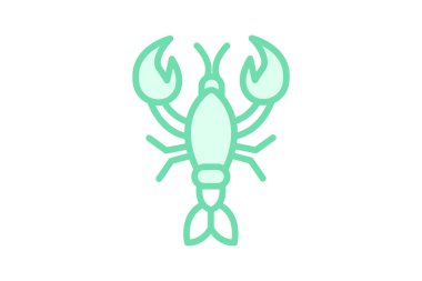 Istakoz, vektör, piksel mükemmel, çizer dosyası