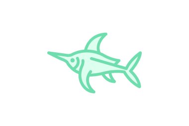 Kılıç balığı, vektör, piksel mükemmel, illüstratör dosyası