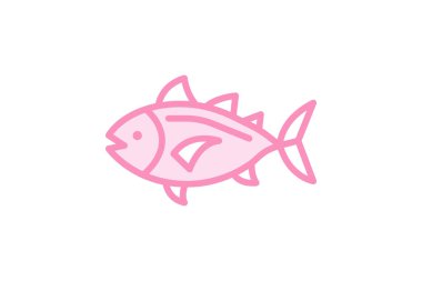 Ton balığı, vektör, piksel mükemmel, çizer dosyası