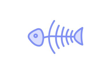 Balık iskeleti, vektör, piksel mükemmel, illüstratör dosyası