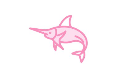 Kılıç balığı, vektör, piksel mükemmel, illüstratör dosyası