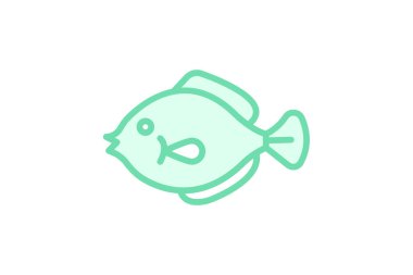Flounder, vektör, piksel mükemmel, illüstratör dosyası