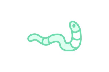 Tüylü Solucan, vektör, piksel mükemmel, illüstratör dosyası