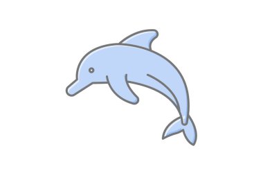 Yunus, vektör, piksel mükemmel, illüstratör dosyası