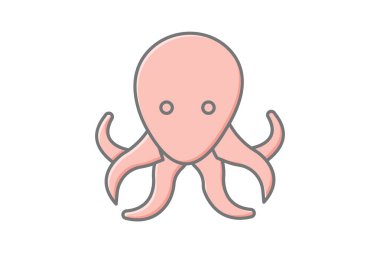 Ahtapot, vektör, piksel mükemmel, illüstratör dosyası