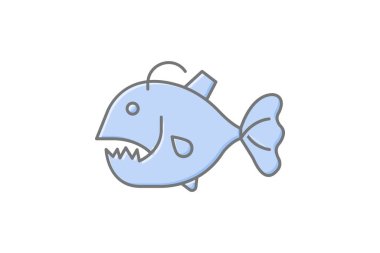 Anglerfish, vektör, piksel mükemmel, illüstratör dosyası