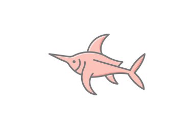 Kılıç balığı, vektör, piksel mükemmel, illüstratör dosyası