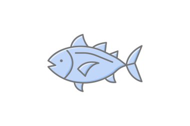 Ton balığı, vektör, piksel mükemmel, çizer dosyası