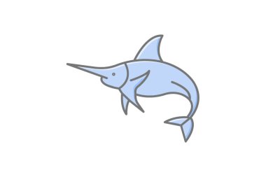 Kılıç balığı, vektör, piksel mükemmel, illüstratör dosyası