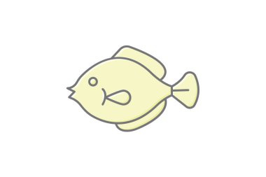 Flounder, vektör, piksel mükemmel, illüstratör dosyası