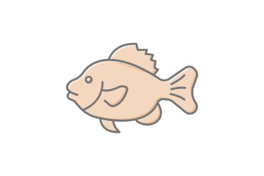 Kurbağa balığı, vektör, piksel mükemmel, illüstratör dosyası