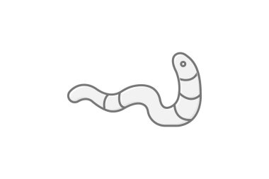 Tüylü Solucan, vektör, piksel mükemmel, illüstratör dosyası