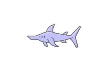 Sawfish, vektör, piksel mükemmel, illüstratör dosyası