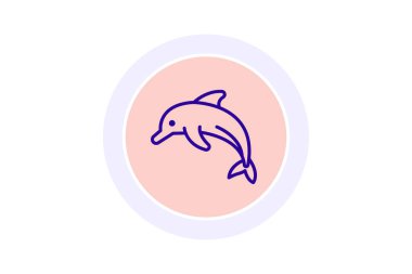 Yunus, vektör, piksel mükemmel, illüstratör dosyası