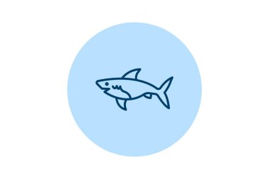 Köpekbalığı, vektör, piksel mükemmel, illüstratör dosyası