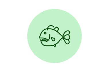 Anglerfish, vektör, piksel mükemmel, illüstratör dosyası