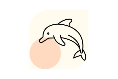 Yunus, vektör, piksel mükemmel, illüstratör dosyası