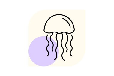 Denizanası, vektör, piksel mükemmel, illüstratör dosyası