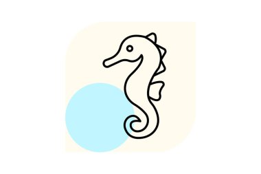 Deniz atı, vektör, piksel mükemmel, illüstratör dosyası