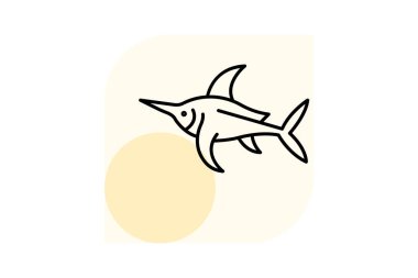 Kılıç balığı, vektör, piksel mükemmel, illüstratör dosyası