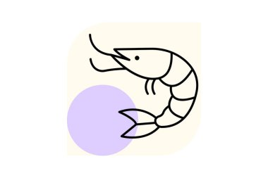 Karides, vektör, piksel mükemmel, çizer dosyası