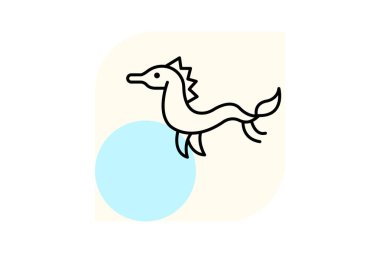 Deniz Ejderhası, vektör, piksel mükemmel, illüstratör dosyası