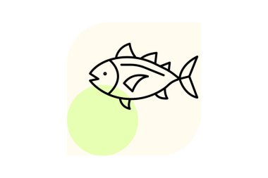 Ton balığı, vektör, piksel mükemmel, çizer dosyası