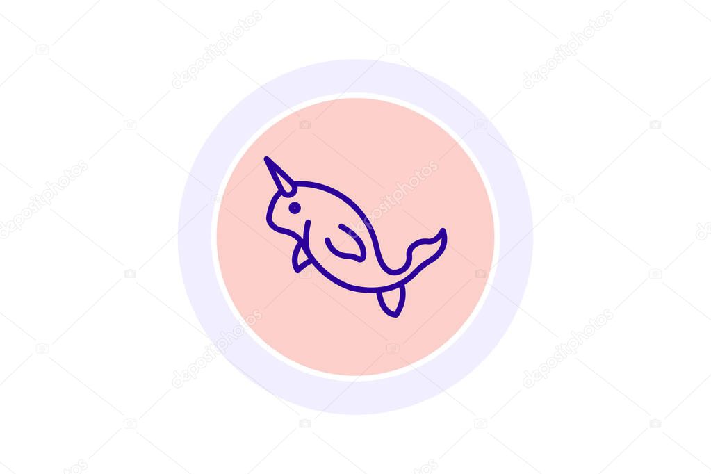 Narwhal, vector, pixel perfect, illustrator file