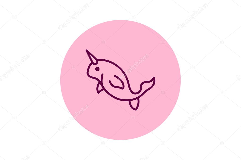 Narwhal, vector, pixel perfect, illustrator file