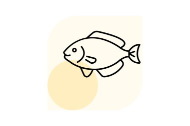 Halibut, vektör, piksel mükemmel, illüstratör dosyası