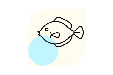 Flounder, vektör, piksel mükemmel, illüstratör dosyası