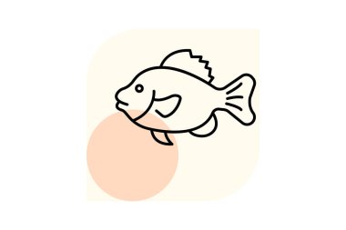 Kurbağa balığı, vektör, piksel mükemmel, illüstratör dosyası