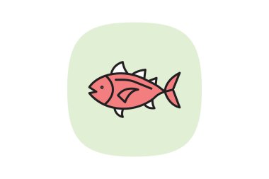 Ton balığı, vektör, piksel mükemmel, çizer dosyası