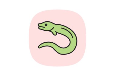 Moray Yılanbalığı, vektör, piksel mükemmel, illüstratör dosyası
