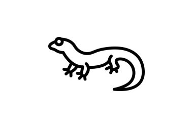 Şişman Kuyruklu Gecko, vektör, piksel mükemmel, illüstratör dosyası