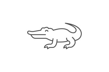 Timsah, vektör, piksel mükemmel, illüstratör dosyası